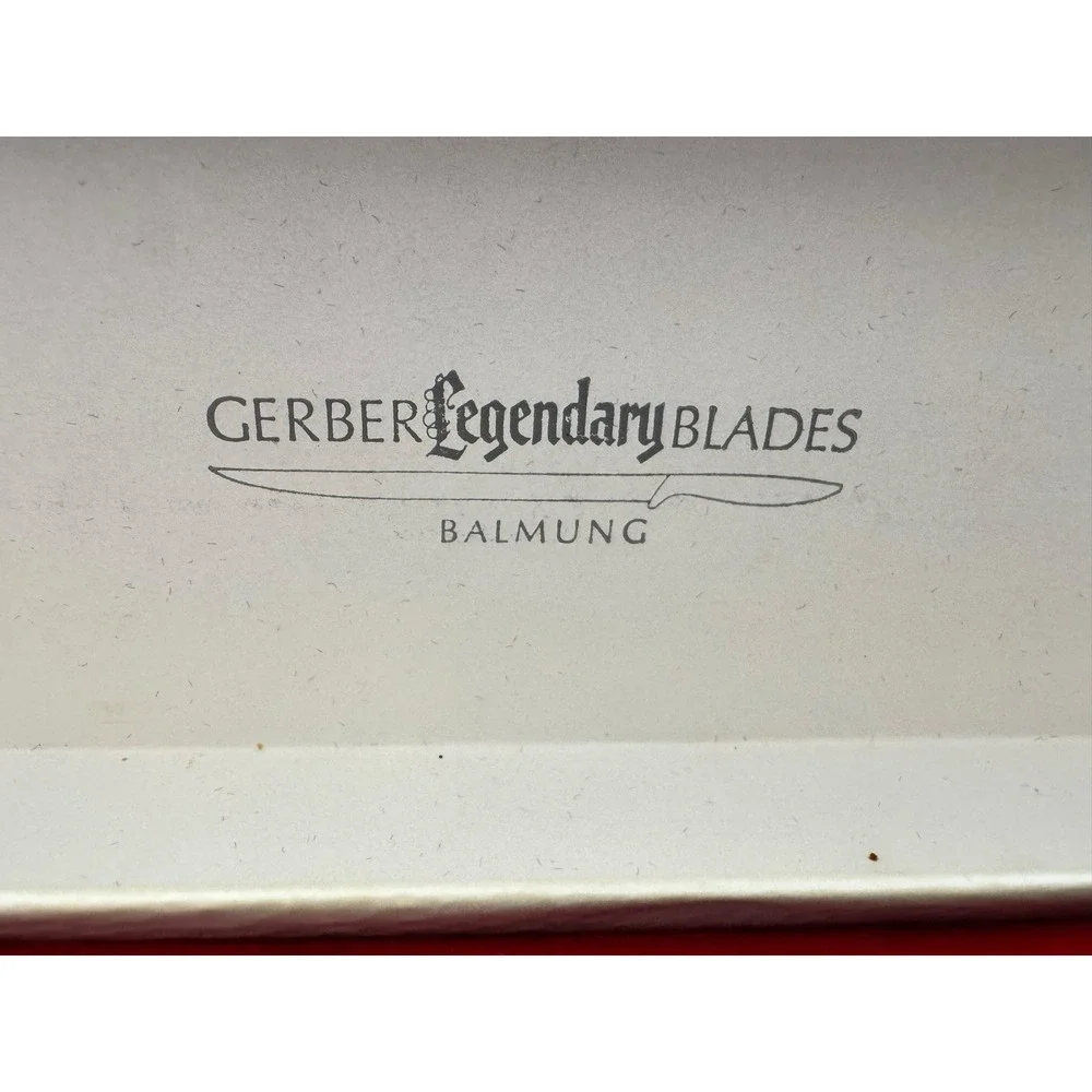 Gerber Balmung Knife w/ Teak Display Block + Storage Box | Legendary‎ Blades